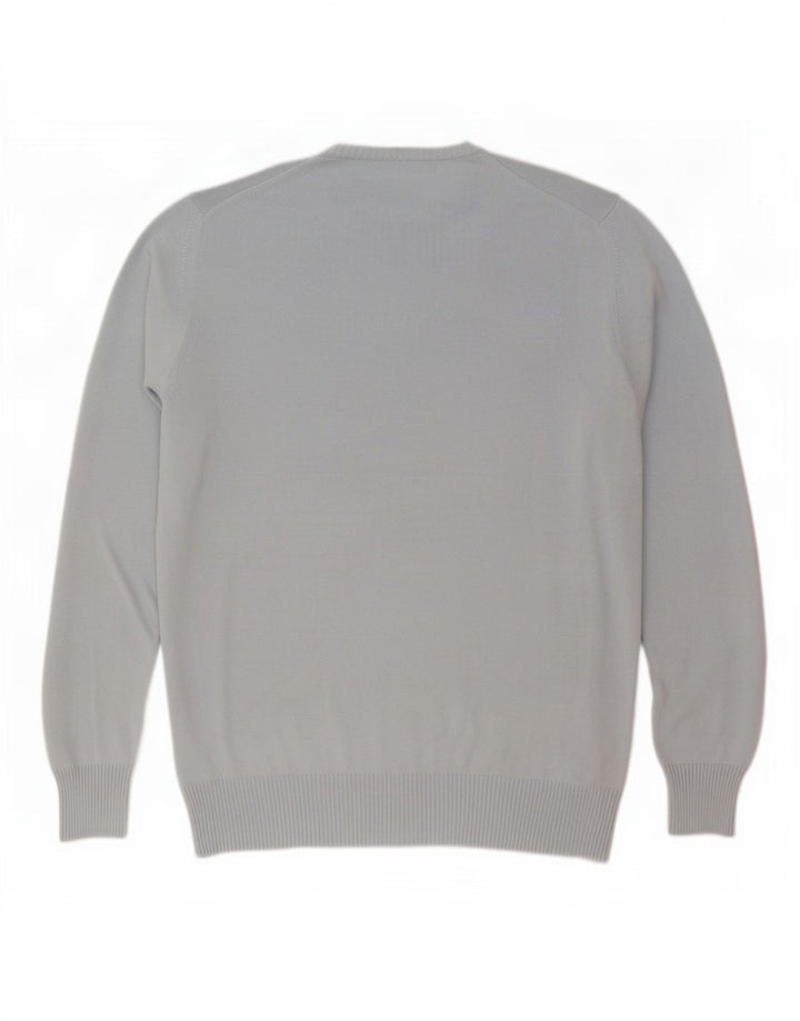Zara Herre sweater med rund hals XL blå bomuld
