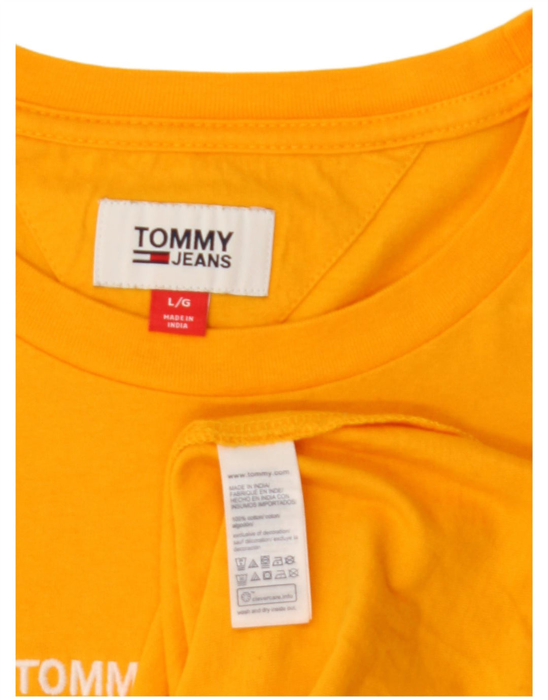 TOMMY HILFIGER T-shirt top til mænd Stor gul bomuld