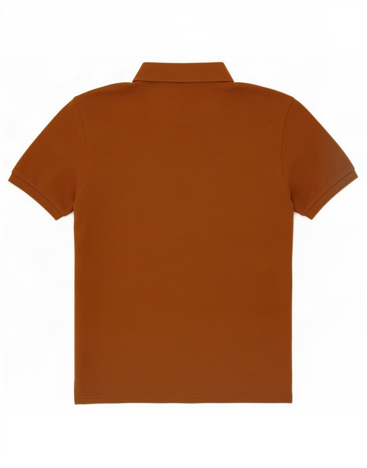 Lyle & Scott herre poloskjorte stor brun bomuld