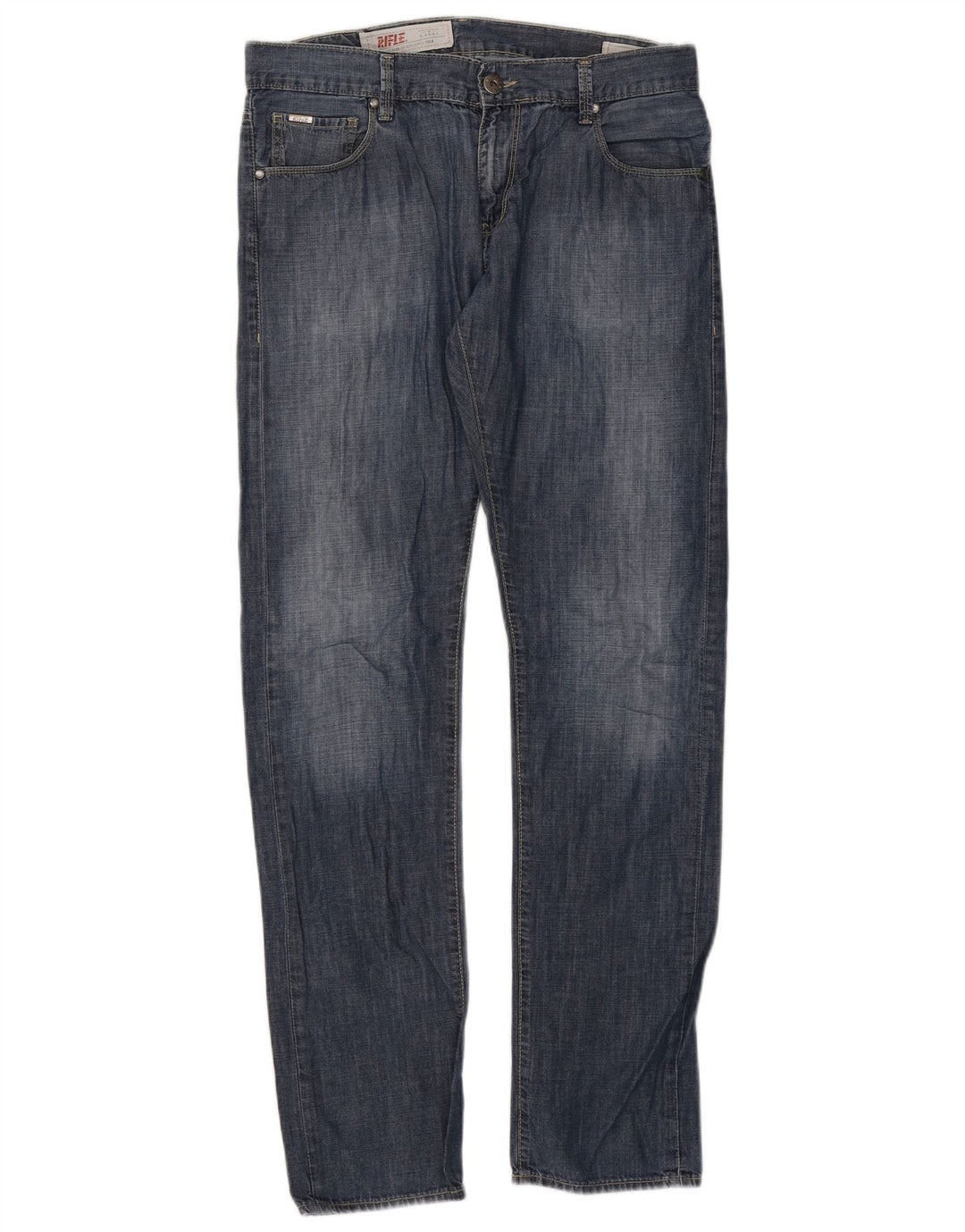 Rifle Herre Straight Jeans IT 48 Medium W34 L34 Blå Bomuld