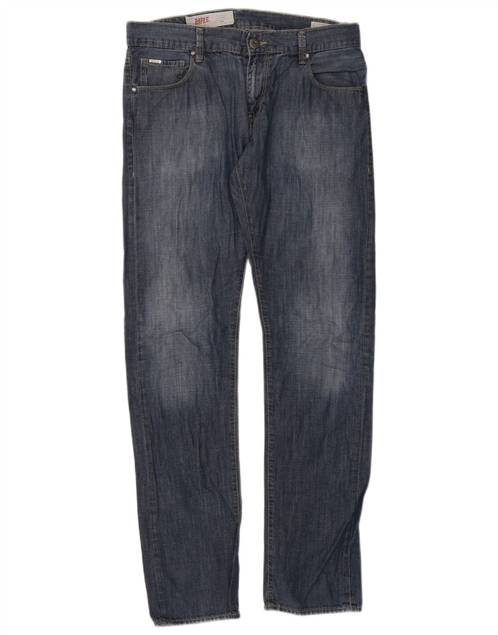 Rifle Herre Straight Jeans IT 48 Medium W34 L34 Blå Bomuld