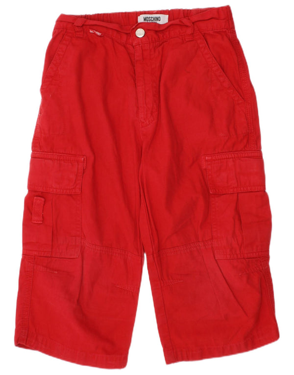Moschino Boys Cargo Bermuda Shorts 4-5 år W22 Rød Bomuld