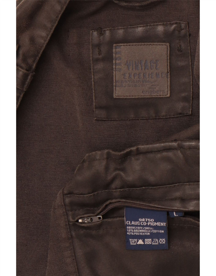 ENGBERS Herre Utility Jacket UK 40 Large Black Cotton