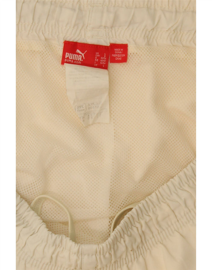 PUMA Mens Sport Shorts Large  White Polyester Vintage Puma and Second-Hand Puma from Messina Hembry 