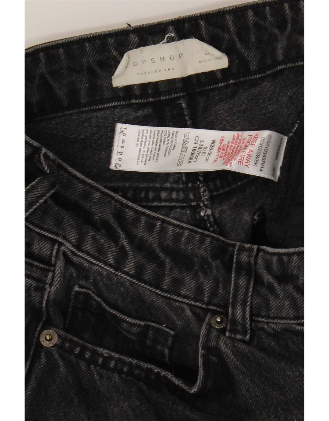 Topshop Dame Flared Jeans W26 L30 Grå Bomuld