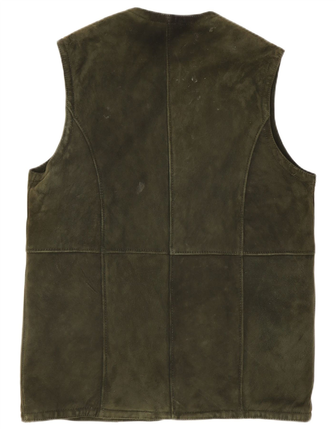 Vintage Dame Ruskind Gilet UK 14 Large Khaki
