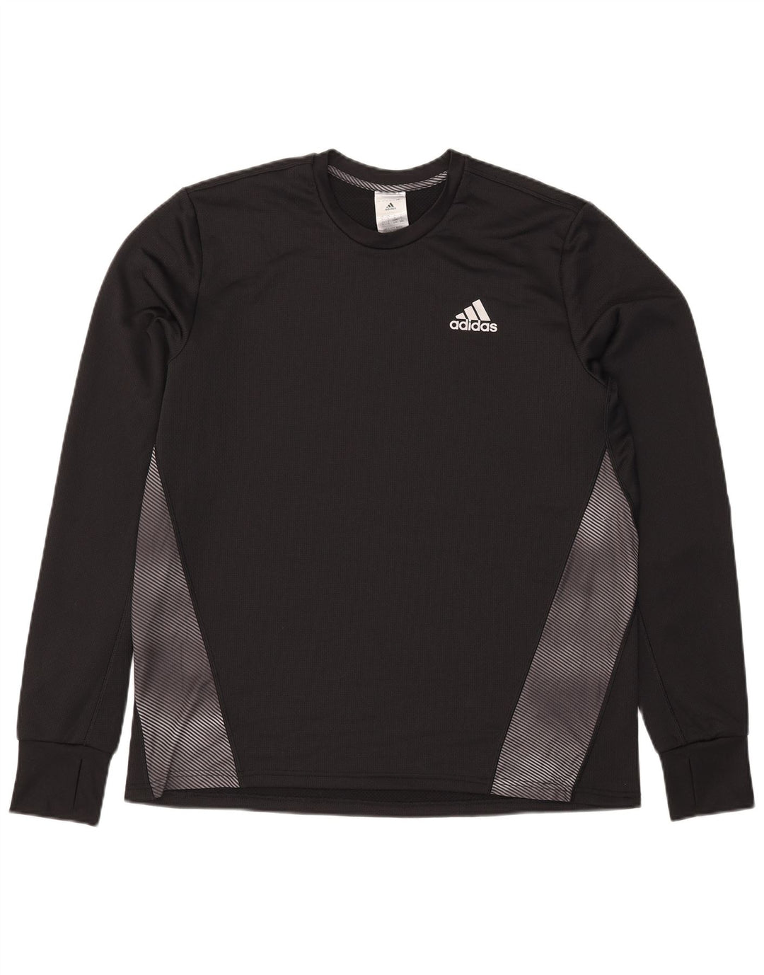 Adidas Herre Aeroready Top Langærmet Stor Sort Colourblock Polyester