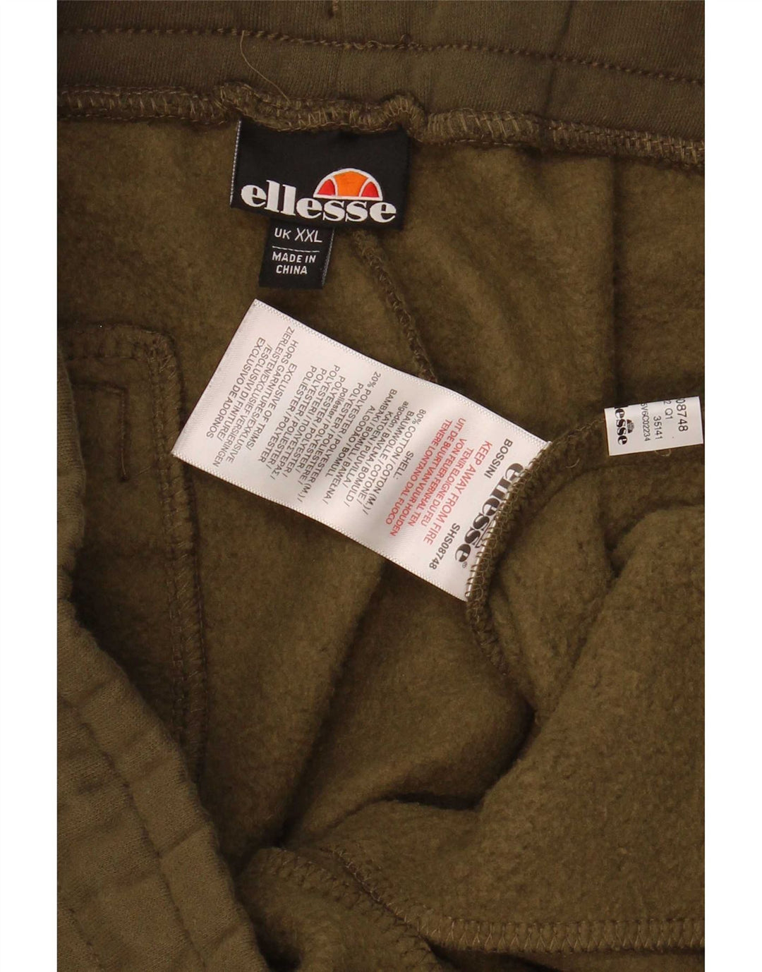 Ellesse Herre grafiske sportsshorts 2XL Khaki Bomuld