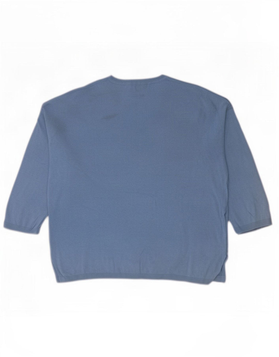 Massimo Dutti Dame 3/4 Ærmet Oversized Sweatshirt Jumper UK 6 XS Blå