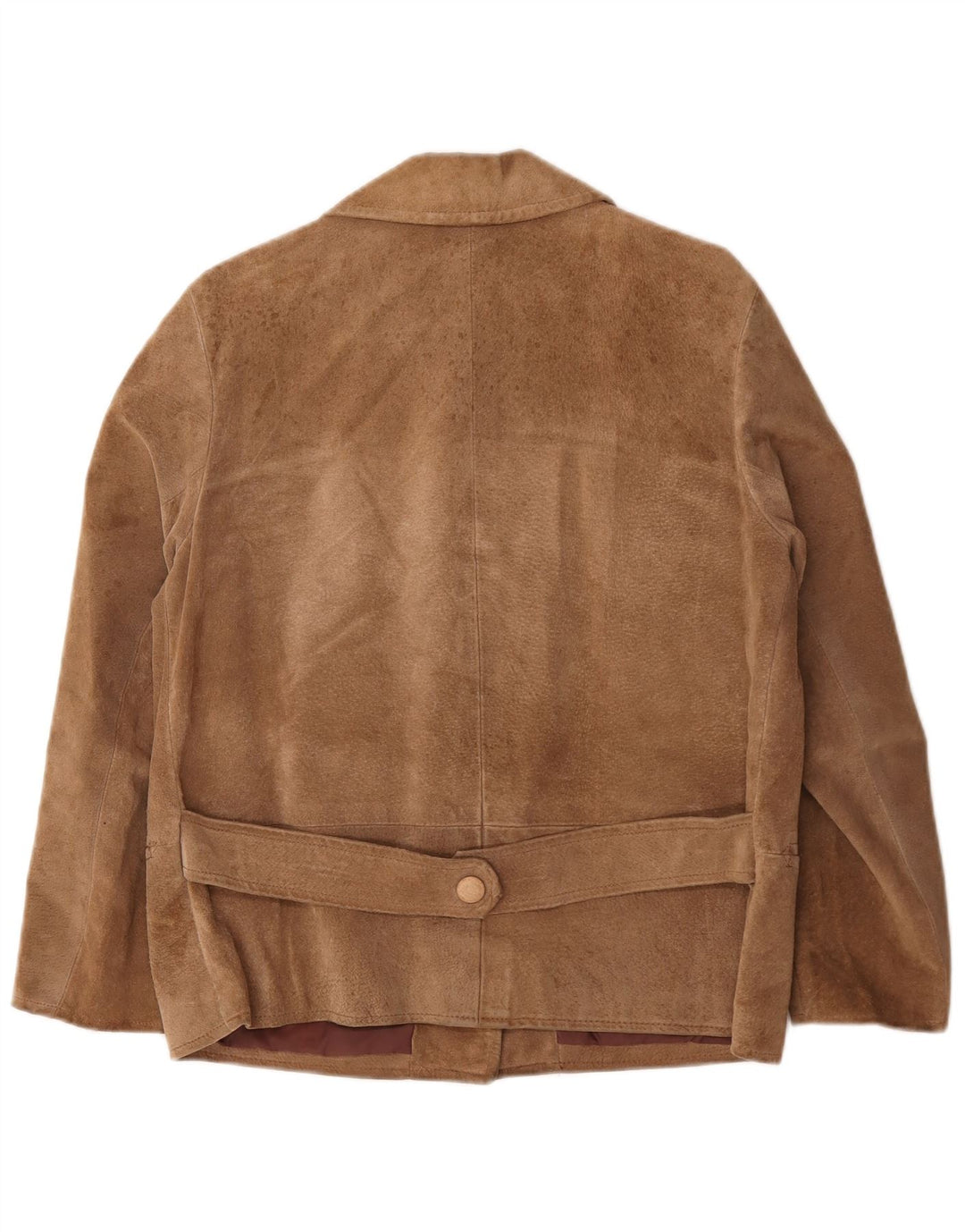 Vintage Dame 3-knaps Ruskind Blazer Jacket UK 16 Large Beige