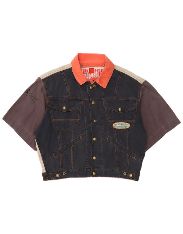 Frank Scozzese Herre Oversized denimjakke UK 38 Medium Navy Blue