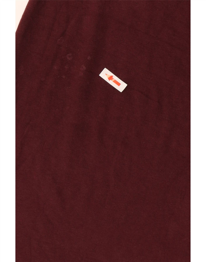 French Connection Herre T-Shirt Top Medium Bourgogne Bomuld