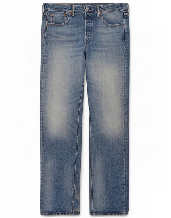Levi's Dame 501 Straight Jeans W33 L38 Blå Bomuld