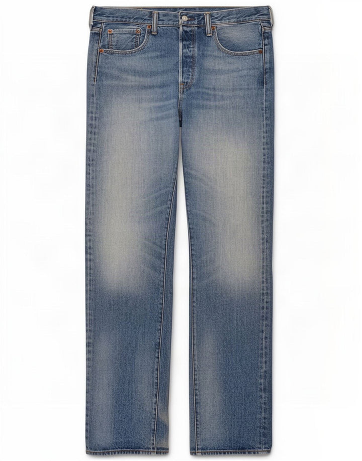 Levi's Dame 501 Straight Jeans W33 L38 Blå Bomuld