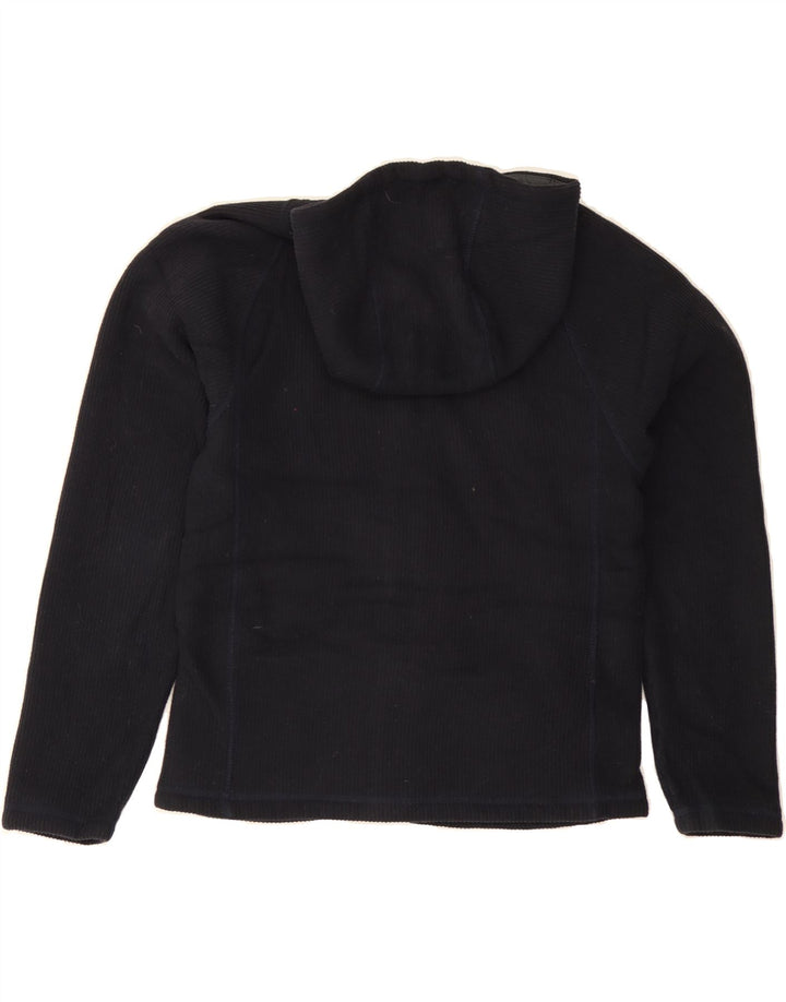 EDDIE BAUER Girls Hooded Fleece Jacket 10-11 Years Medium Navy Blue Vintage Eddie Bauer and Second-Hand Eddie Bauer from Messina Hembry 