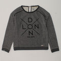 PEPE JEANS Girls Graphic Sweatshirt Jumper 7-8 Years Grey | Vintage PEPE Jeans | Thrift | Second-Hand PEPE Jeans | Used Clothing | Messina Hembry 