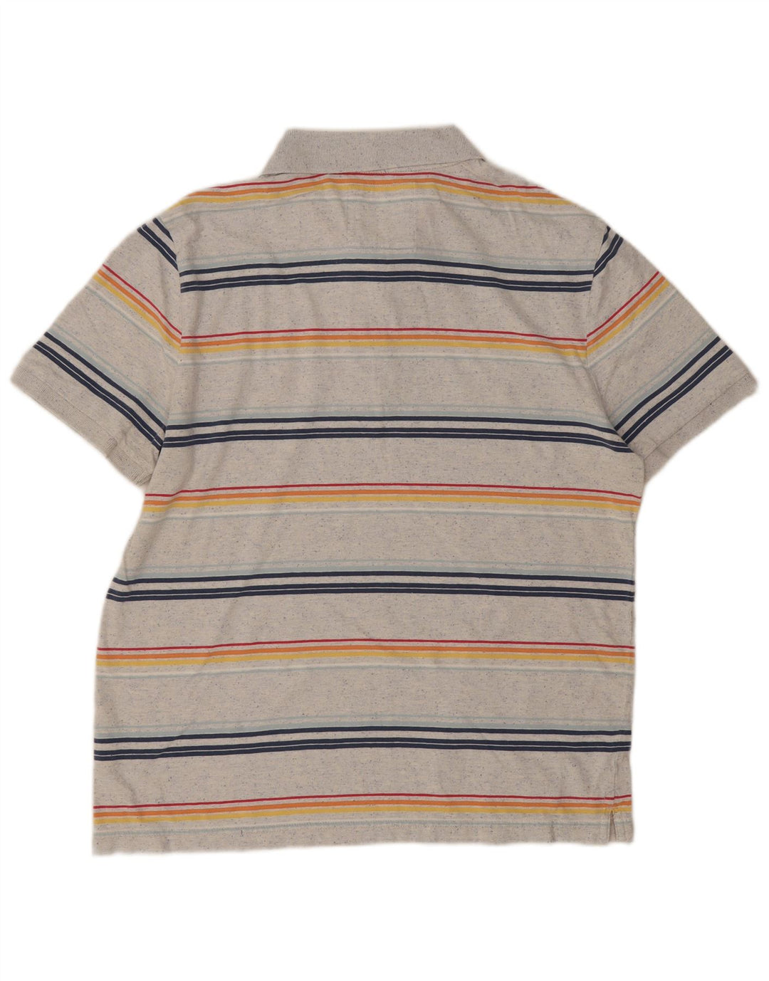 Fat Face Herre Polo Shirt Stor Grå Stribet Bomuld