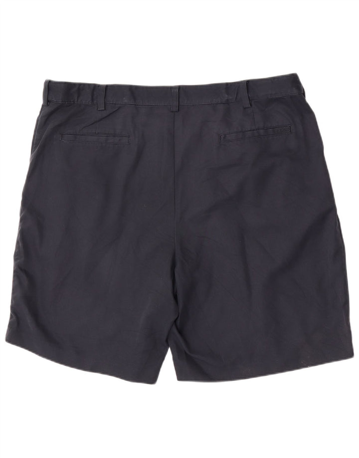 Izod Herre Chino Shorts W42 2XL Navy Blue Polyester