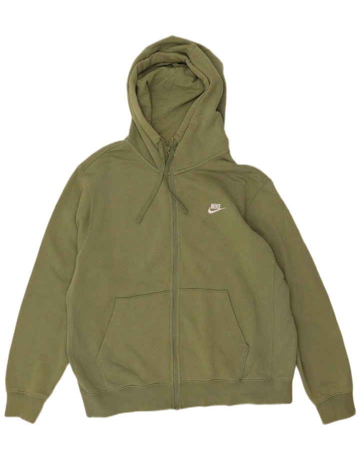 Nike Hættetrøje med lynlås til mænd Stor Khaki Bomuld