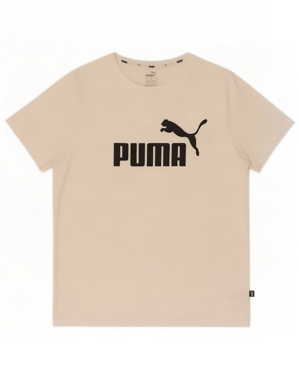 Puma Herre Grafisk T-Shirt Top XL Hvid Bomuld