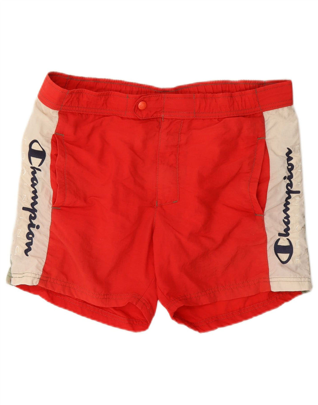 Champion Herre grafiske svømmeshorts Store røde Colourblock Polyamid