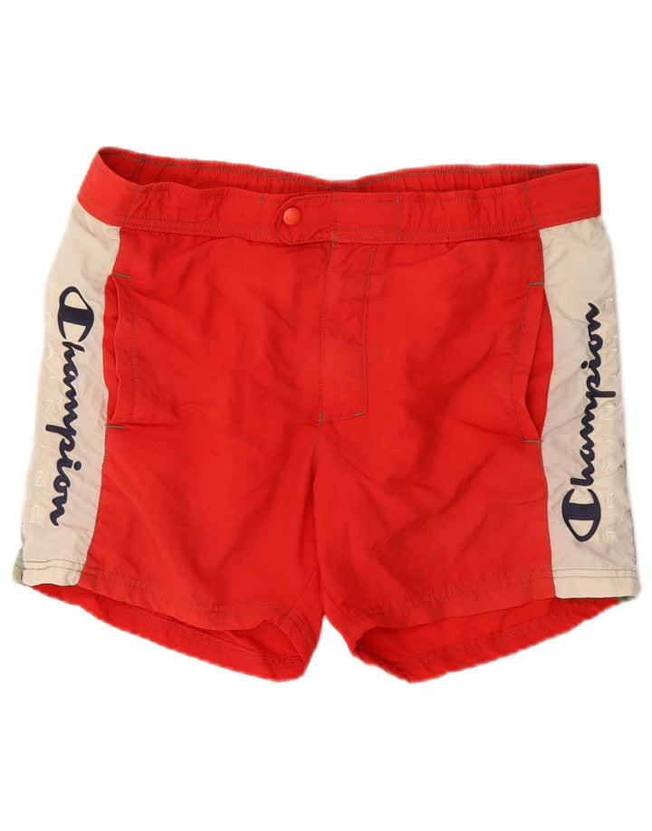Champion Herre grafiske svømmeshorts Store røde Colourblock Polyamid