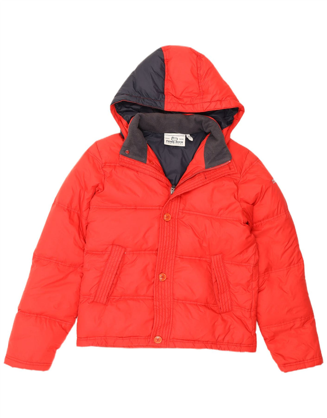 Woolrich Herre Penn-Rich hættepolstret jakke UK 38 Medium Rød Nylon