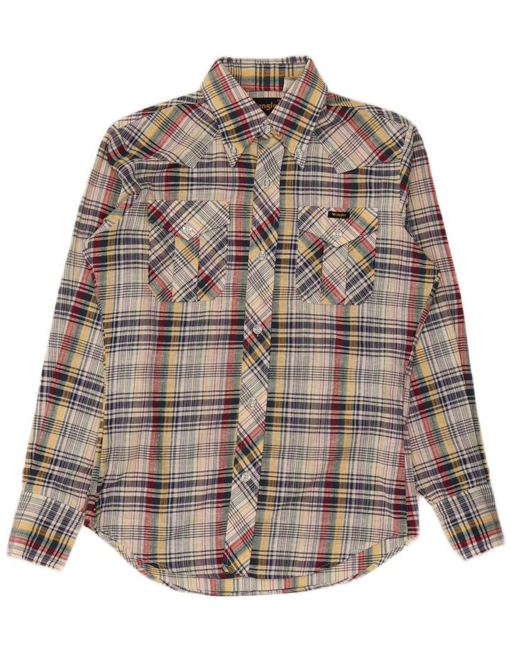 Wrangler herre flannel skjorte medium flerfarvet ternet bomuld