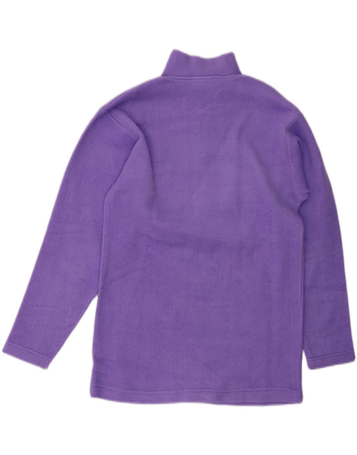 Sergio Tacchini Dame lynlås-hals Fleece Jumper UK 14 Medium Lilla Polyester