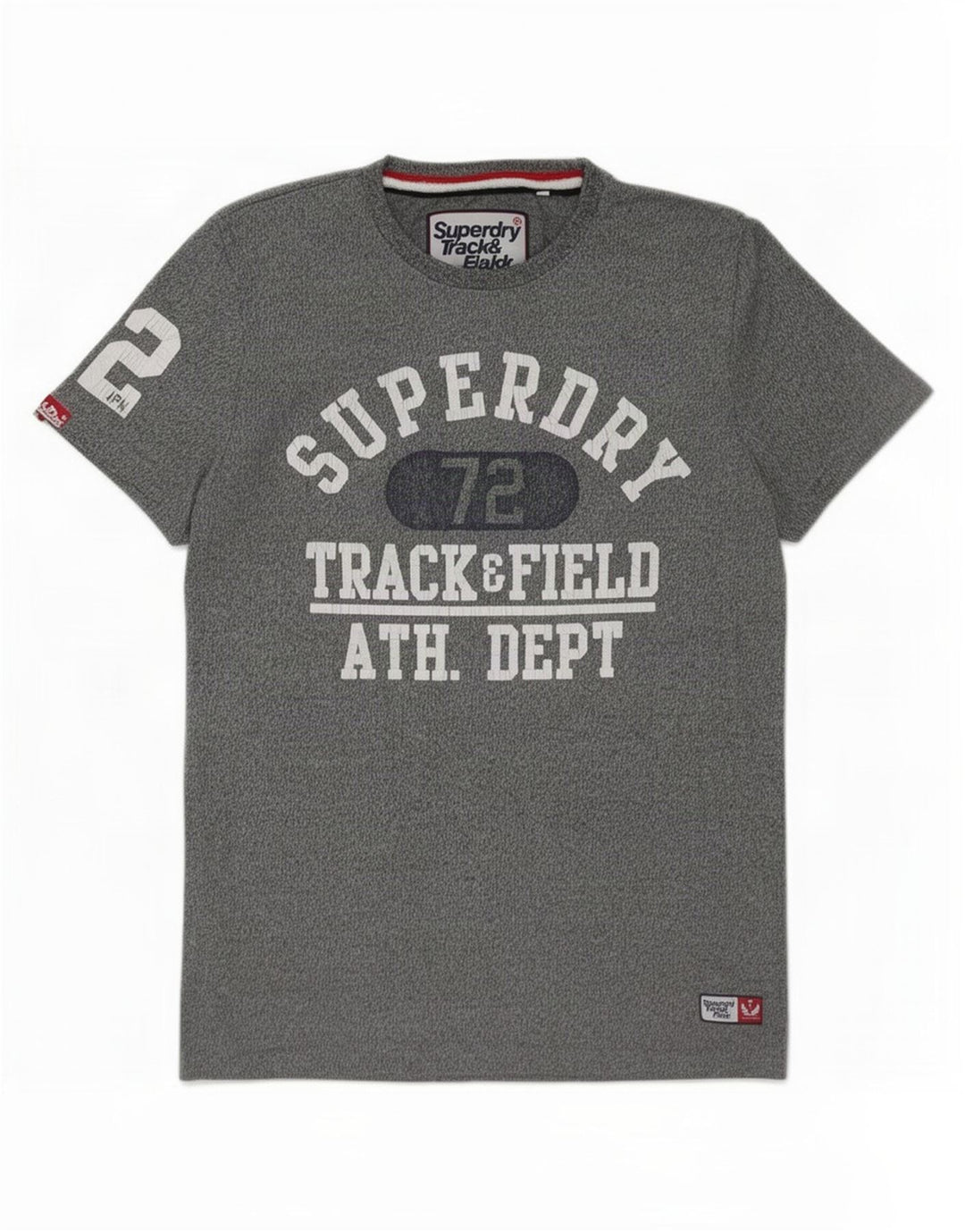 Superdry Grafisk T-shirt top til mænd, stor grå bomuld
