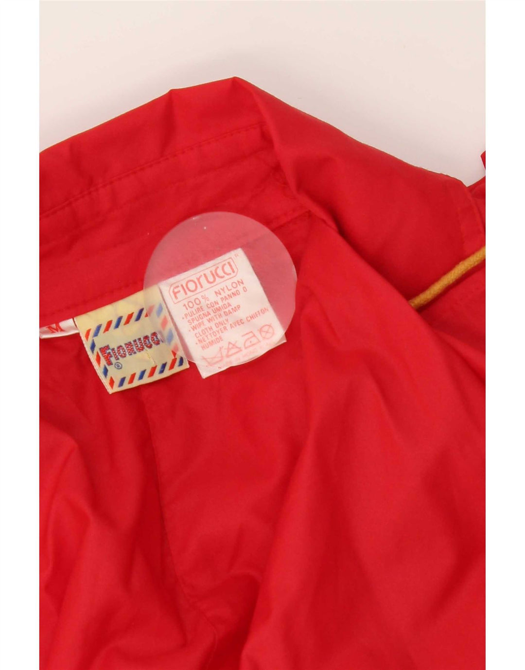 Fiorucci Trench Coat med hætte til kvinder UK 14 Medium Rød Nylon