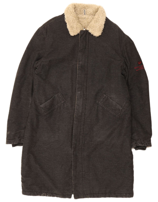 Meltin' Pot Herre Sherpa Overfrakke UK 42 XL Grå Bomuld