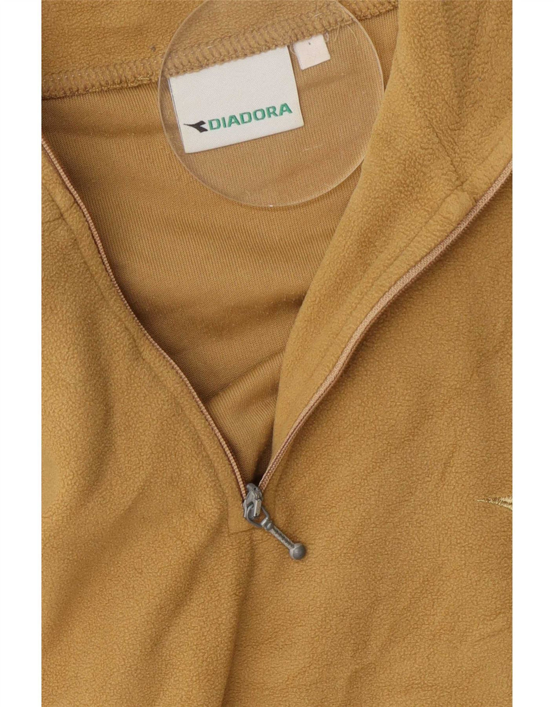 Diadora Fleecetrøje til mænd med lynlås Medium Gul