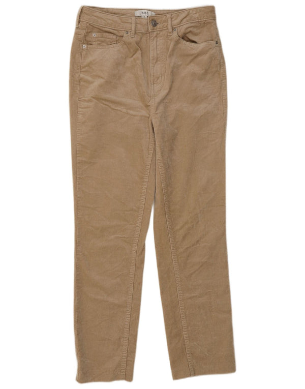 Marks & Spencer lige fløjlsbukser til kvinder UK 10 Small W27 L28 Beige
