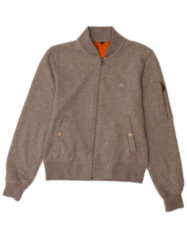Alpha Industries Træningsdragt til mænd Topjakke XS Grå Flecked Bomuld