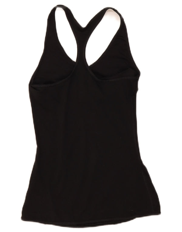 Nike Dame Dri Fit Vest Top UK 8 Small Black Polyester