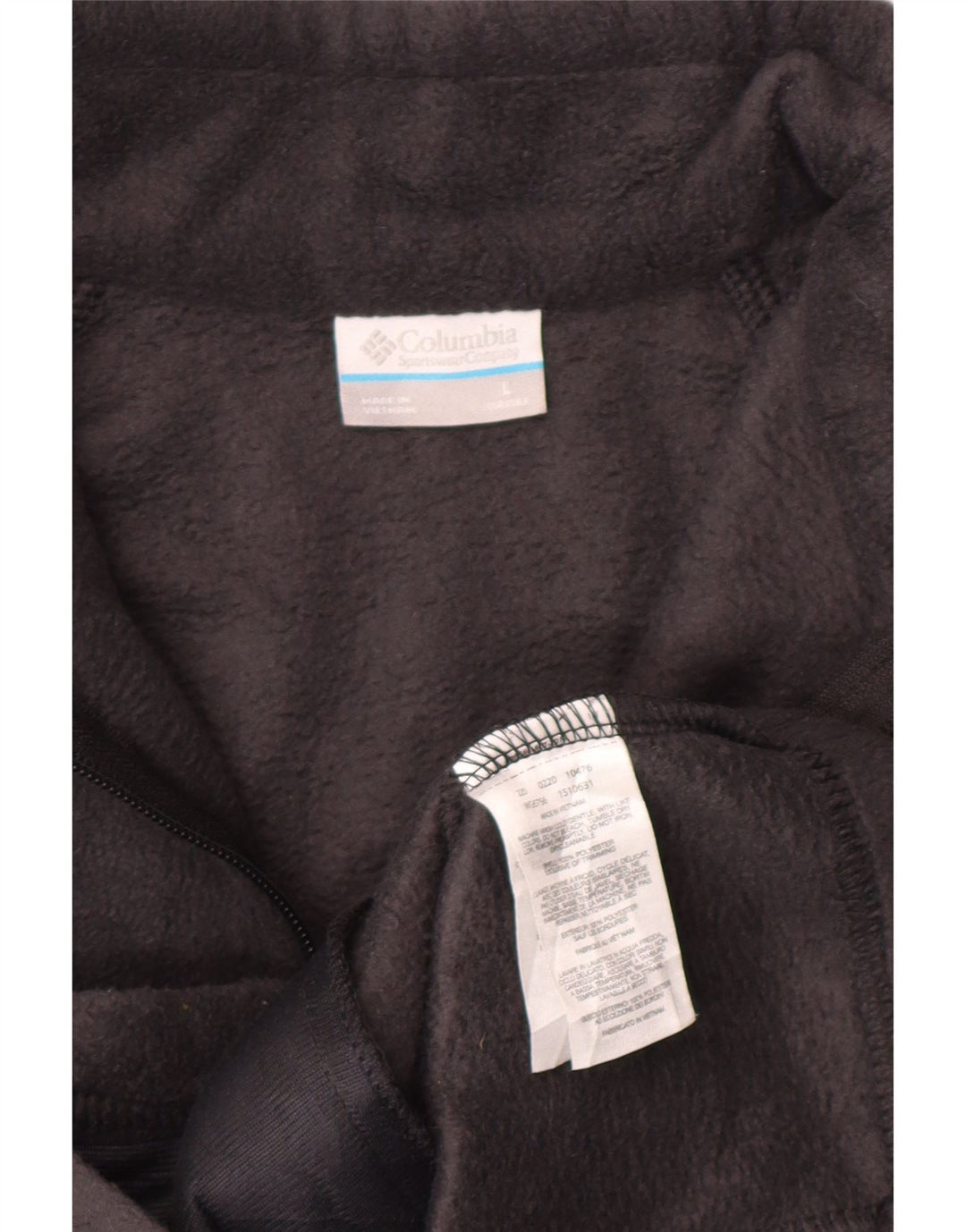 COLUMBIA Girls Fleece Jacket 14-15 Years Large Grey Polyester