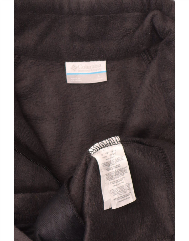 COLUMBIA Girls Fleece Jacket 14-15 Years Large Grey Polyester