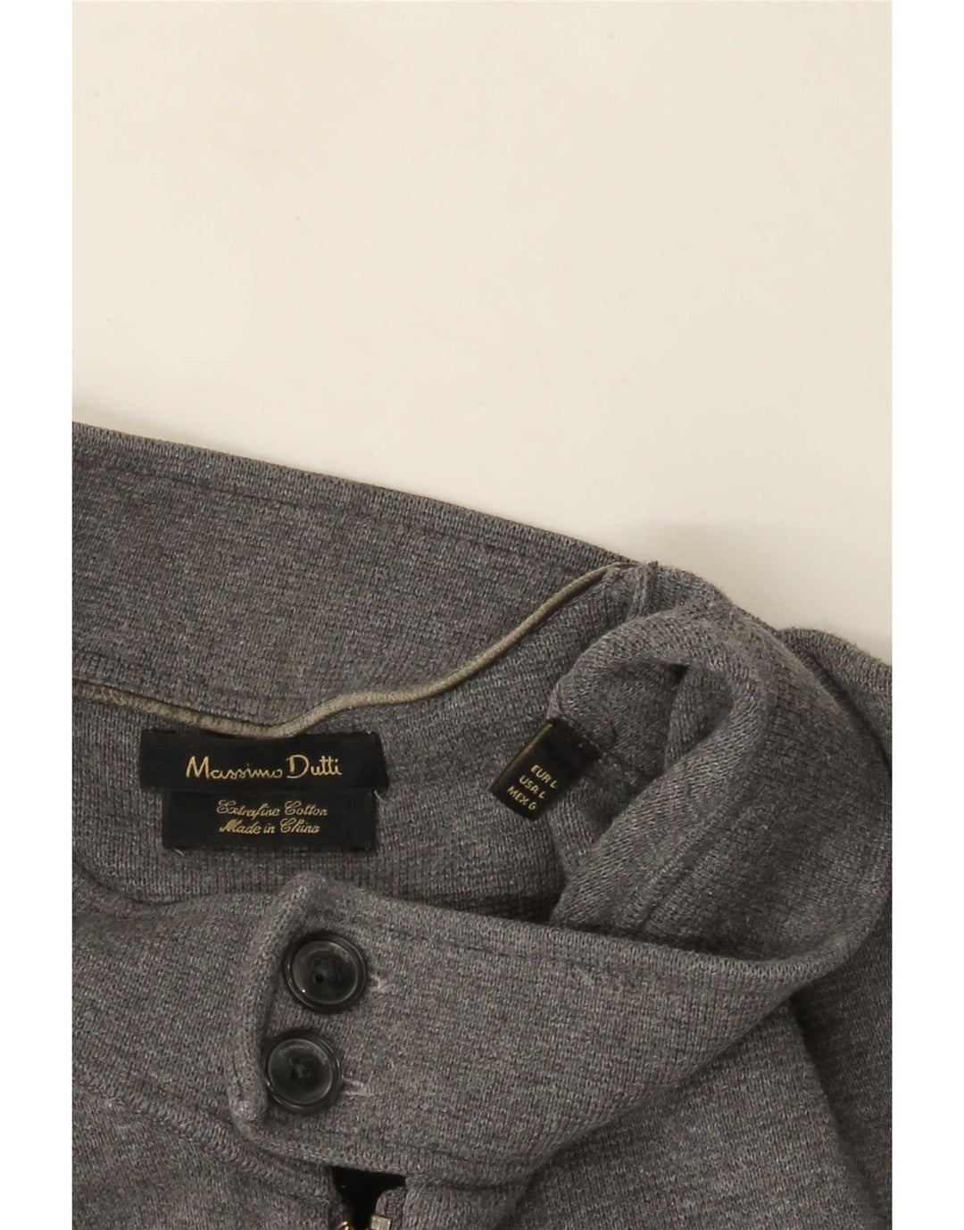 Massimo Dutti Dame Cardigan Sweater UK 16 Large Grå
