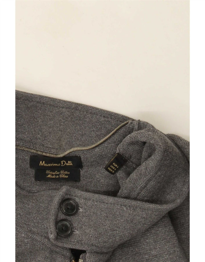 Massimo Dutti Dame Cardigan Sweater UK 16 Large Grå