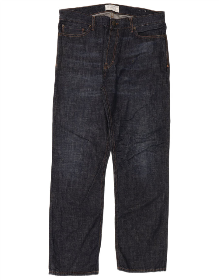 Fat Face Herre Straight Jeans W34 L32 Blå Bomuld