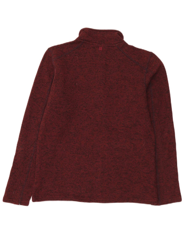 Mountain Warehouse Herre Zip Neck Sweatshirt Jumper Small Burgundy Flecked