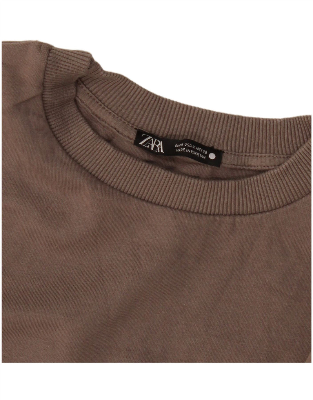 Zara Kortærmet Oversized Sweatshirt Jumper UK 14 Medium Beige