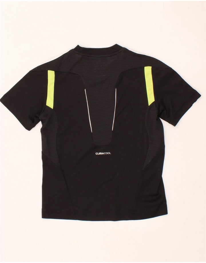 ADIDAS Boys Climacool T-Shirt Top 7-8 Years Black Colourblock Vintage Adidas and Second-Hand Adidas from Messina Hembry 