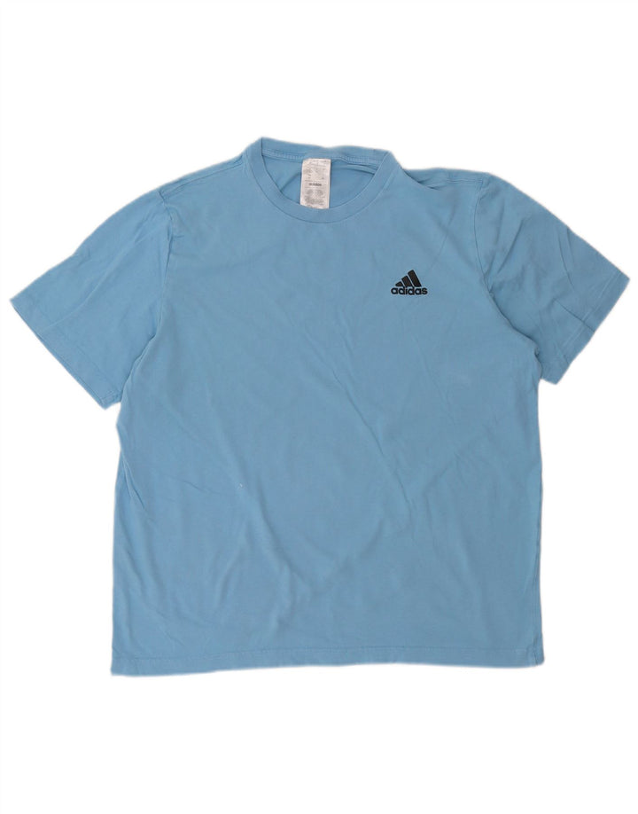 Adidas Herre T-Shirt Top Stor Blå Bomuld