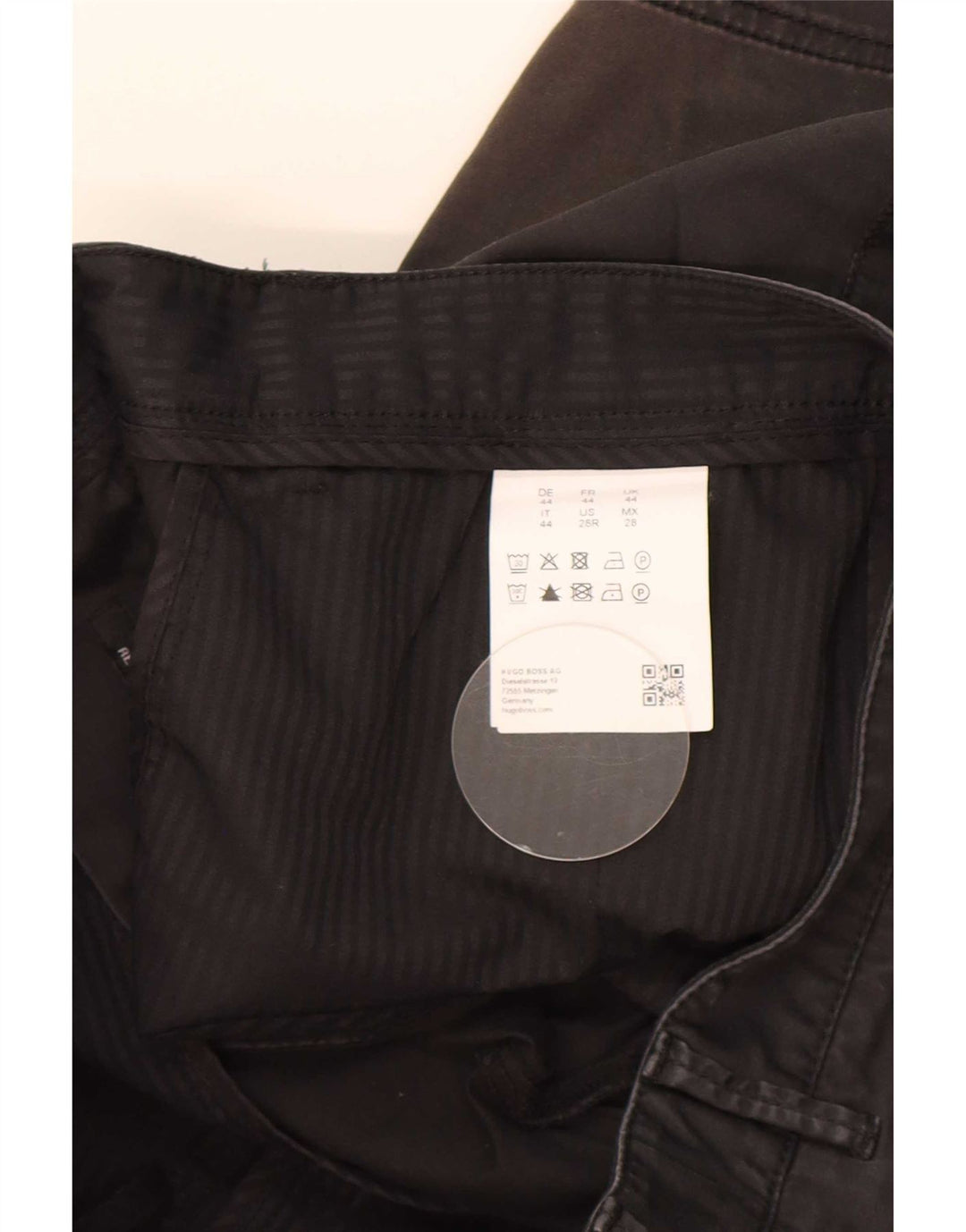 Hugo Boss Chino Shorts til mænd W28 Små sorte bomuld