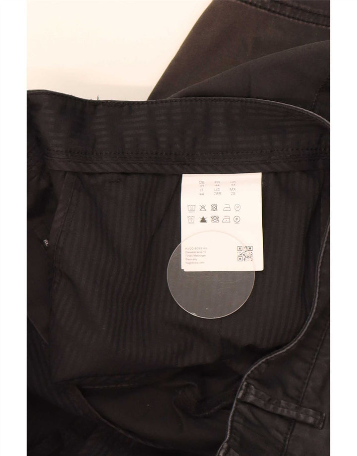 Hugo Boss Chino Shorts til mænd W28 Små sorte bomuld
