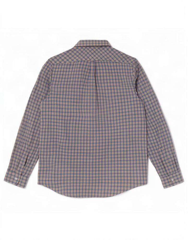 James Pringle herre flannelskjorte mellemblå ternet polyester