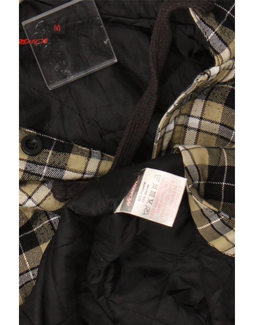 Nordica Herre Tømmerhugger Flanelskjorte med hætte Medium Gul Ternet Polyester