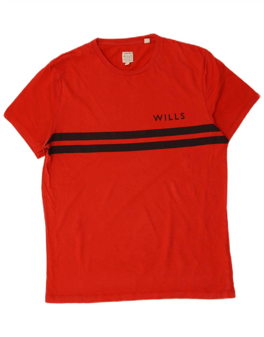 JACK WILLS Herre T-shirt Top Lille rødstribet bomuld